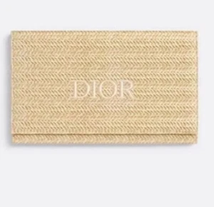 DIOR BEAUTY DIORIVIERA RAFFIA POUCH COSMETIC RATTAN CLUTCH NEW!