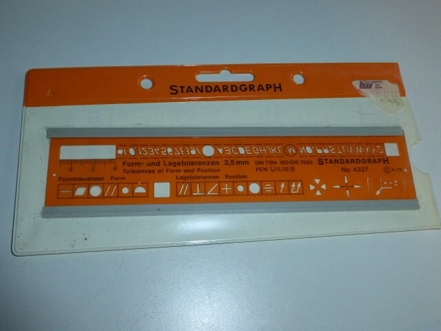 Zeichenschablone STANDARDGRAPH N°4327 Form- und Lagetzoleranzen - Bild 1 von 1