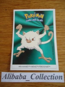 POKEMON dunkin boomer trading card sticker 2000 Carte #56 MANKEY MENKI FEROSINGE - Picture 1 of 1