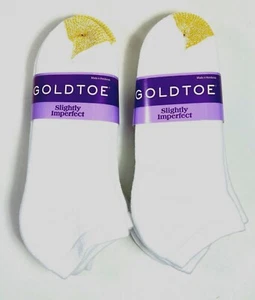 GOLD TOE WOMEN'S NO SHOW SOCKS 6-PR SLIGHTLY IMPERFECT WHITE SZ 9-11 (6-9 SHOE) - Picture 1 of 5