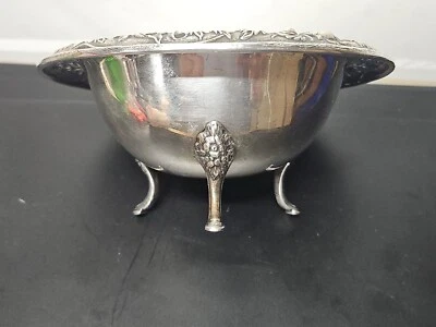 Plato de caramelo antiguo de plata esterlina S. Kirk & Son con patas florales Foto 1 de 4