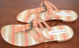 Sandalo Vamp Monolo Blahnik kaki pelle/tela dettaglio fibbia taglia 38 MA190409 - Foto 1 di 7