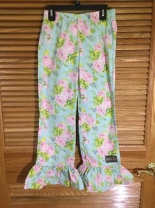 Matilda Jane Youth Girls Size 10 Blue / Pink Floral Ruffled Pants CK1-128 - Picture 1 of 4