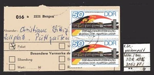 DDR 1986 Eröffnung Eisenbahnfährverbindung MiNr. 3052 I gestempelt Plattenfehler - Bild 1 von 2