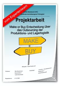 Betriebswirt BW Projektarbeit & Präsentation IHK Make or Buy Outsourcing - Bild 1 von 6