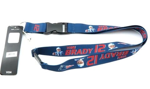 PATRIOTS TOM BRADY NFL Official Licensed Football Player Action Lanyard Cover