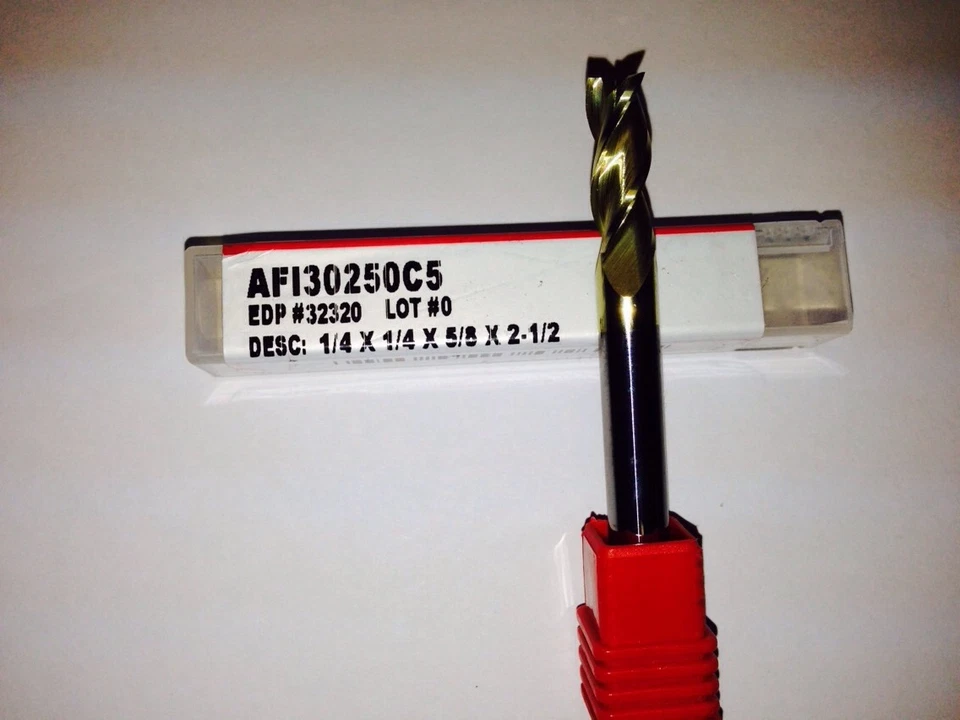 DATA FLUTE 1/4" STANDARD LENGTH 3 FLUTE END MILL - Image 1 of 1