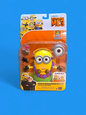 Despicable Me3 BUILD-A-MINION~ Hula Dave/Stuart Deluxe Action Figure 2 Toys In 1 - Image 1 of 4