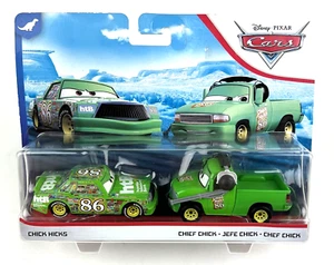 Disney Pixar Cars Diecast Chick Hicks & Chief Hicks confezione da 2 molto difficile da trovare NUOVO - Foto 1 di 7