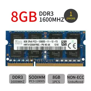 8GB 4GB DDR3 PC3-12800S 1600MHz SODIMM 204Pin Laptop Memoria RAM per SKHynix IT - Picture 1 of 9