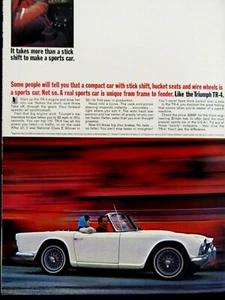 19646 Triumph TR 4 Takes More Than A Stick Shift Original Print Ad-8.5 x 11" - Picture 1 of 9