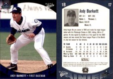 Andy Barkett 2003 MultiAd Tacoma Rainiers #3 Card *AutographDen*
