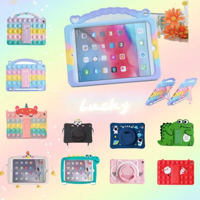 Ударопрочный чехол-подставка из мультфильма для iPad 10 11-го поколения 10,9 дюйма и A16 детский подарок - Изображение 1 из 4