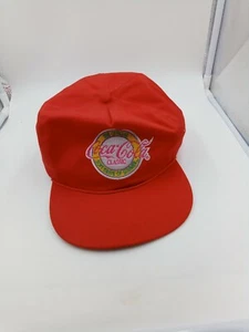 Cappello Baseball Vintage The Official Coca Cola Classico Rosso Snapback Communi Corp - Foto 1 di 8