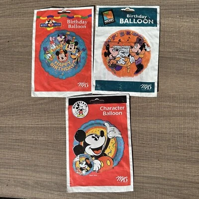 Lote de 3 globos de cumpleaños ilimitados Daisy Pluto vintage años 90 Disney Mickey Mouse Foto 1 de 4
