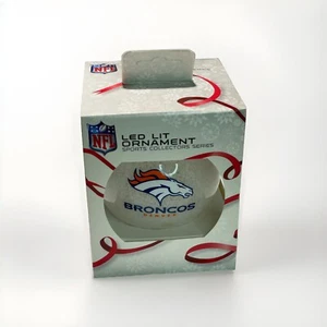 Denver Broncos Palline di Vetro Decorazione Albero di Natale Vacanze - Grande 3,25" Nuovo! - Foto 1 di 1