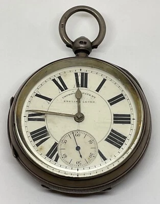 ENGLISH POCKET WATCH / Fusee Movement/ Sterling Silver / Does Not Run Circa 1860 - Image 1 of 4