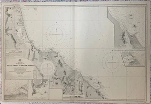 Admiralty Chart Map 998 Thailand Malaysia Pulo Kapas To Lakon Roads 1880 (1945) - Picture 1 of 14