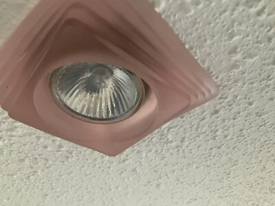 Halogenstrahler 8er-Set mit Trafos glas pink 8x20W. 12V - Bild 1 von 4