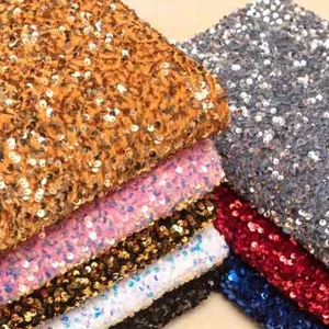Tela de vestir de terciopelo con lentejuelas brillantes elásticas para cortinas artesanales 58" - Imagen 1 de 11