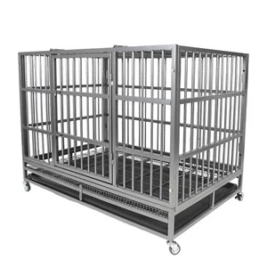 47 Inch Heavy Duty Dog Crate Metal Cage Kennel High Anxiety Pet Cage - Picture 1 of 5