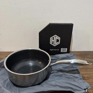 Hexclad Hybrid Pot Saucepan  3-Quart Stainless Steel With Lid - Picture 1 of 9