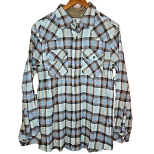 Legendäre Whitetails Flanell Herren MD blau hellbraun dicke Cord Bündchen Winter Herbst - Bild 1 von 10