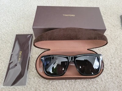 Tom Ford Eric-02 FT0595 01J Shiny Black Roviex 55 mm Men's Sunglasses - Image 1 of 2