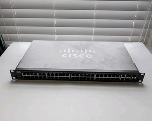Cisco SG500-52-K9 V03 52 Port Gigabit Ethernet L3 Stackable Switch Power Tested - Afbeelding 1 van 10