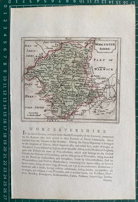 1787 Antique Map; Worcestershire after Francis Grose / John Seller - Изображение 1 из 2