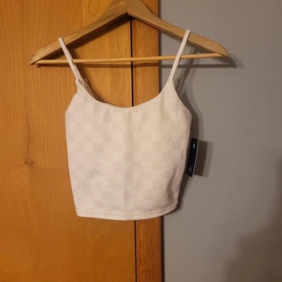 Nuevo con etiquetas Sujetador deportivo Hurley para mujer talla XS crema a cuadros entrenamiento activo  Foto 1 de 4