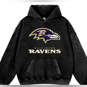 Schwarzer Hoodie Baltimore Ravens Größe XL neu ohne Etikett - Bild 1 von 10