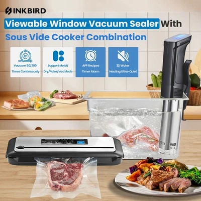 Inkbird Culinary Sous Vide 1000W Wi-Fi Precision Cooker Food Vacuum Sealer Moist - Image 1 of 4