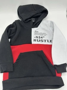 Street Rules clothing co boys Fleece Hoodie Size 3T block red black - Picture 1 of 7
