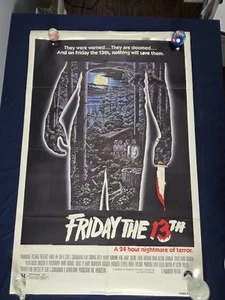 Vintage ~ Freitag der 13. 1980 ORIGINAL 27X41 FILMPLAKAT BETSY PALMER HORROR Gral - Bild 1 von 18