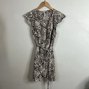 Free People Minikleid Leopardenmuster XS Wickel Boho Party Y2K Retro - Bild 1 von 9
