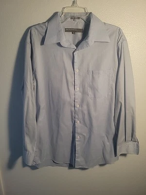 Perry Ellis Portfolio Wrinkle Free Long Sleeve Button Down Blue Shirt size L - Image 1 of 4