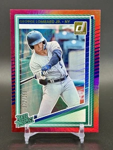 George Lombard Jr. 2025 Donruss Rated Prospect Red #172/250 - Yankees - Picture 1 of 3