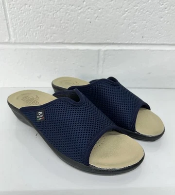 Sandalias de mula Fly Flot para mujer talla 40 EE. UU. 9 de malla azul sin cordones con cuña punta abierta Foto 1 de 4