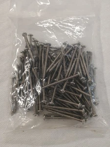 Tornillos de chapa de acero inoxidable de 2" #08 cabeza de cacerola autorroscantes 18-8 (A2) paquete de 100 - Imagen 1 de 3