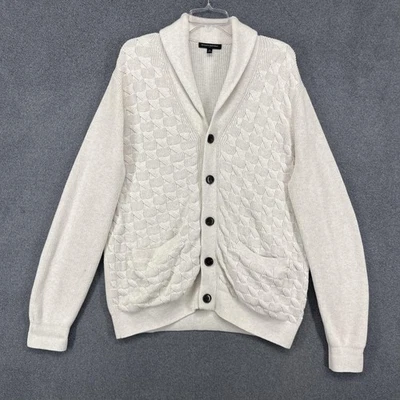 Suéter masculino Banana Republic XL extra grande xale colarinho cardigã bolsos de malha - Imagem 1 de 4