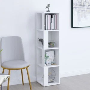 vidaXL Eckregal Weiß 33x33x132 cm Holzwerkstoff - Bild 1 von 9