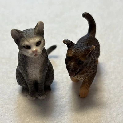 Figuras domésticas de gato y cachorro Schleich 16832 13771 naranja gris pastor alemán Foto 1 de 4