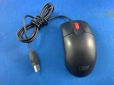 IBM USB Wired Scroll Wheel Optical 3 Button Mouse Model MO28UOL - Image 1 of 2