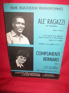 LEOPOLDO Alè boys + MONICA SANDRI compliments Bernard 1964 sheet music - Picture 1 of 1