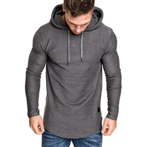 Men Hoodie Shirt T Shirts Pullover Long Sleeve Sweatshirt Comforable Solid Э - Picture 1 of 19