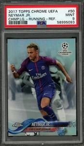 2017 Topps Chrome UEFA Champions League #50 Neymar Jr. rifrattore funzionante PSA 9 - Foto 1 di 2