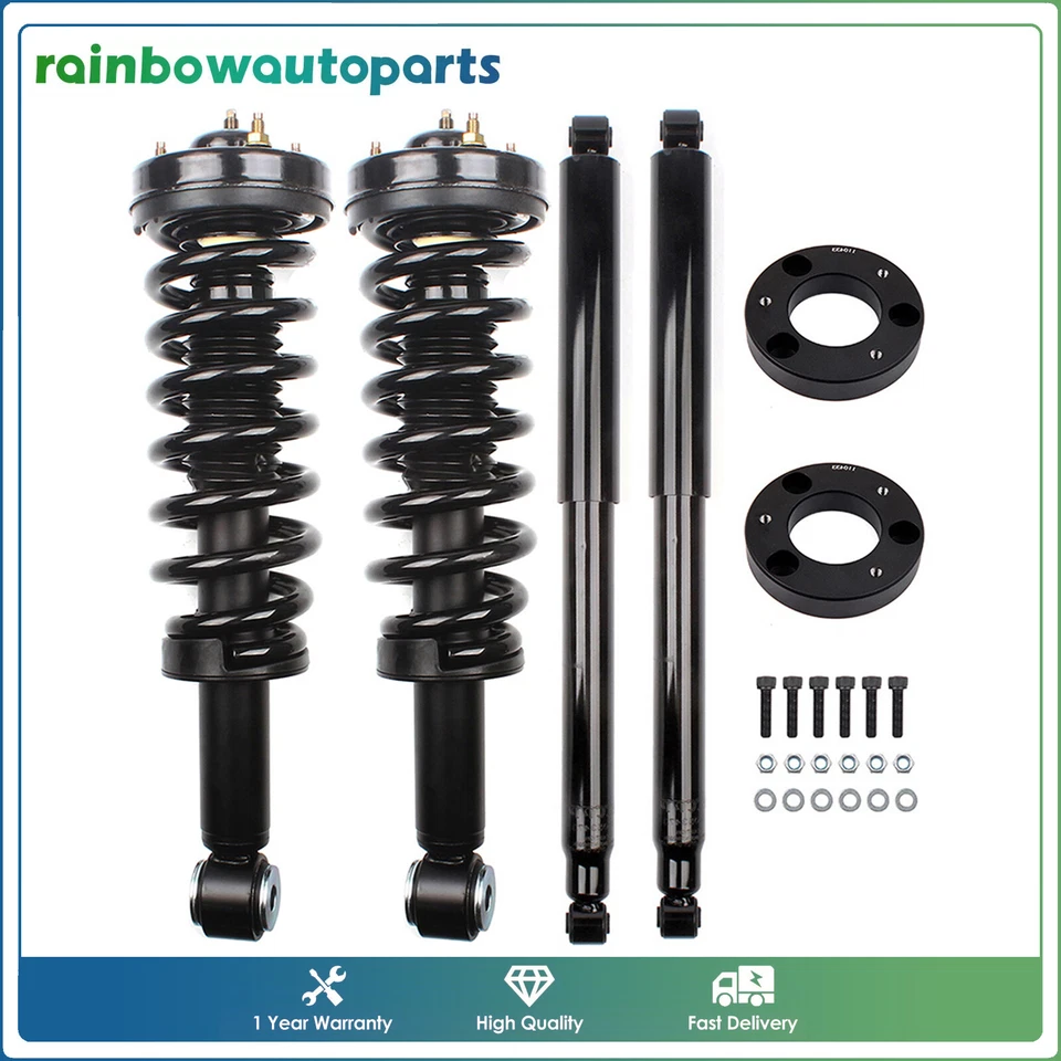 1.5" Front Leveling Kit & Front Struts & Rear Shocks For 2009-2012 Ford F-150 Foto 1 de 4