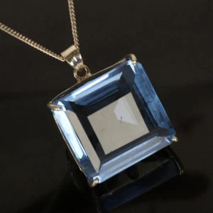 Nice Blue Topaz Gemstone 925 Sterling Silver Handmade Pendant B-319 - Picture 1 of 5
