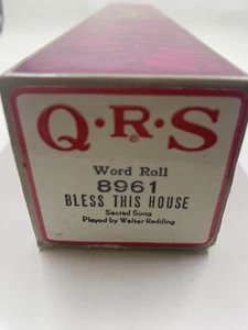 QRS Piano Word Roll 8961 Bless This House (Sacred Song) Played By Walter Redding - Picture 1 of 4